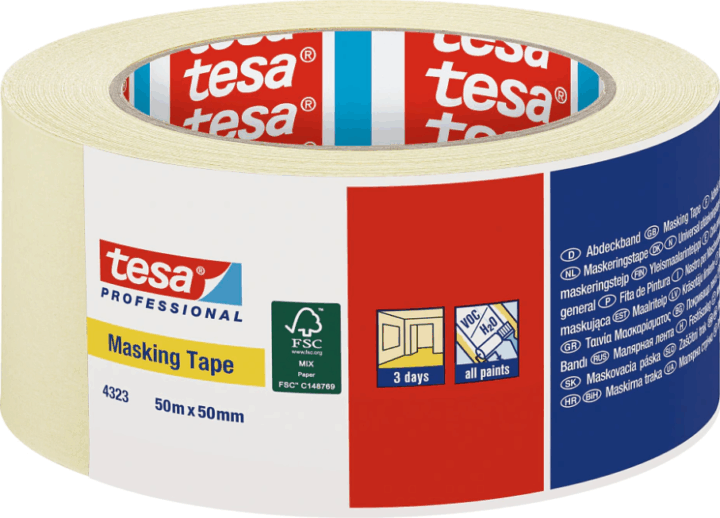 Tesa 04323 Festő Maszkoló szalag 50m x 50mm - Bézs