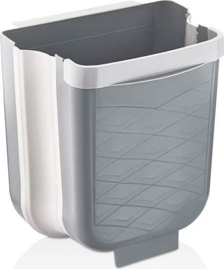 Iris L-00869-2 6 literes Ajtóra akasztható műanyag szemetes - Szürke