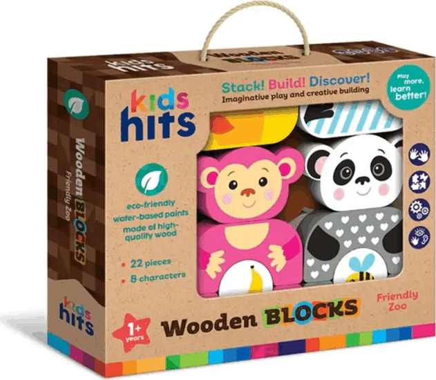 Kids Hits 22 darabos Barátságos állatkert fa játékszett Kids Hits 22 darabos Barátságos állatkert fa játékszett