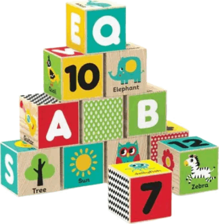 Kids Hits 12 darabos ABC fakocka építőjáték Kids Hits 12 darabos ABC fakocka építőjáték