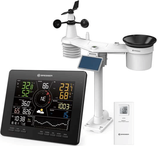 Bresser 7 az 1-ben Rádióvezérelt Időjárás Állomás 1 Külső Szenzorral - Fehér Bresser 7 az 1-ben Rádióvezérelt Időjárás Állomás 1 Külső Szenzorral - Fehér