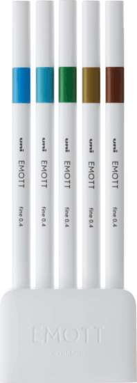 Uni Emott No.4 Island Colors Tűfilc készlet - Vegyes színek (5 db / csomag)