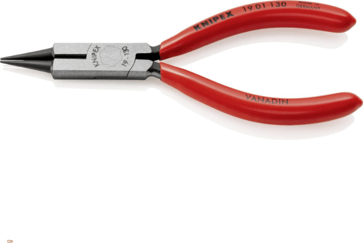 Knipex 1901130 Kerekcsőrű fogó vágóéllel (ékszerész fogó) 130 mm