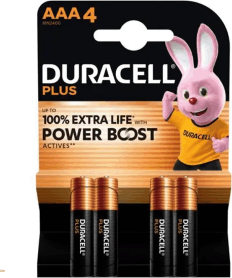 Duracell MN2400 Plus Power Boost Micro AAA Ceruzaelem 1,5V (4db/csomag)