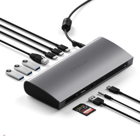 Satechi ST-UCT4DM Thunderbolt 4 USB-C Laptop Dokkoló Állomás 90 Watt