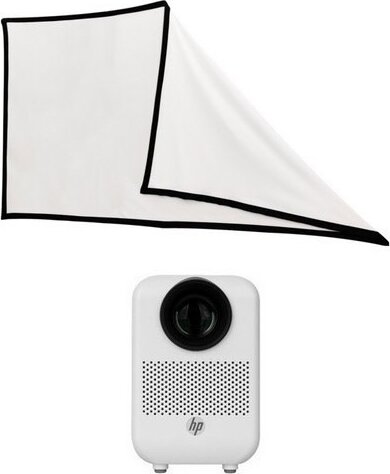 HP CC180W HD 100 Lumen Projektor Vetitővászonnal - Fehér