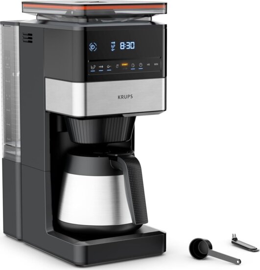 Krups KT 8428 Grind Aroma XL Thermo Filteres Kávéfőző 1000 Watt - Fekete / Ezüst