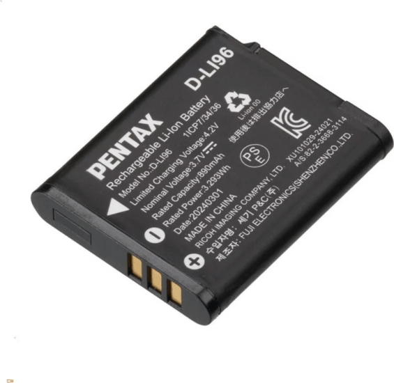 Pentax 35293 D-LI96 Akkumulátor Pentax WG-1000 fényképezőgéphez 890mAh