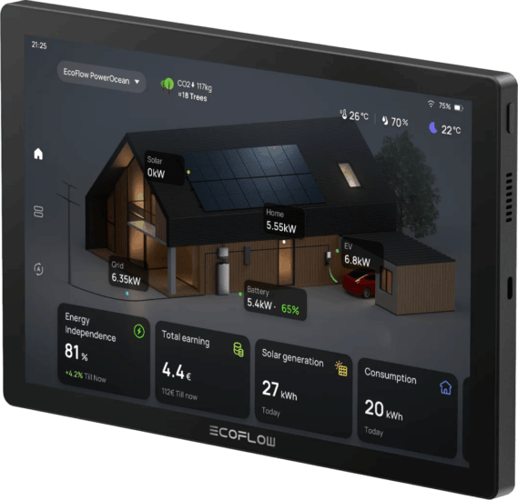 EcoFlow PowerInsight Okosotthon Fali vezérlő - Fekete