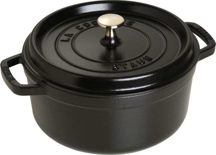 Staub 40500-241-0 Cocotte Öntöttvas Sütőedény fedővel Ø 24cm 3,8L - Fekete
