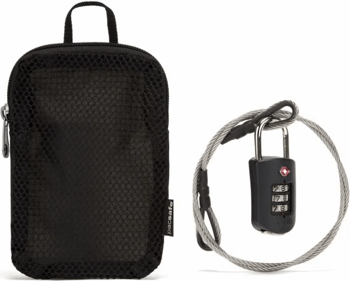 Pacsafe Prosafe 1000 Kombinációs Számzáras Lakat Acélkábellel