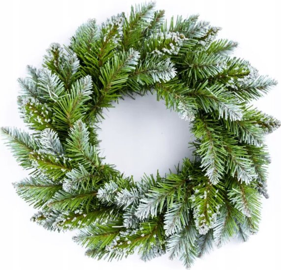 Műhavas adventi koszorú Karácsonyi dekoráció 38 cm