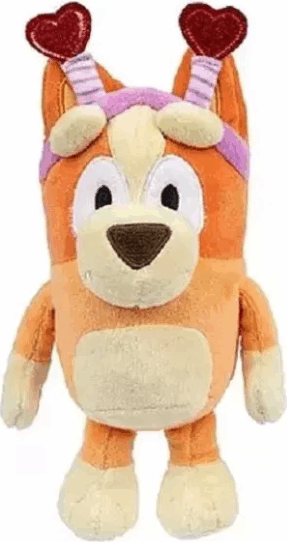 Bluey Bingo szíves hajpánttal plüssfigura 20 cm