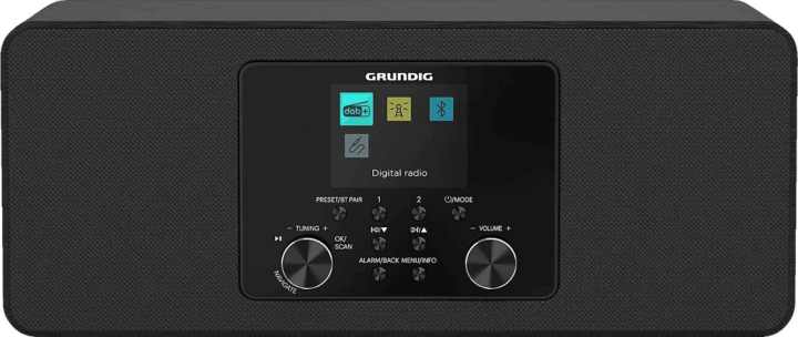 Grundig DTR 4600 2.0 DAB+ FM Asztali Rádió - Fekete