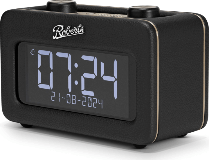 Roberts Radio Revival Rest Asztali Rádiós Ébresztőóra Digitális Kijelzővel - Fekete