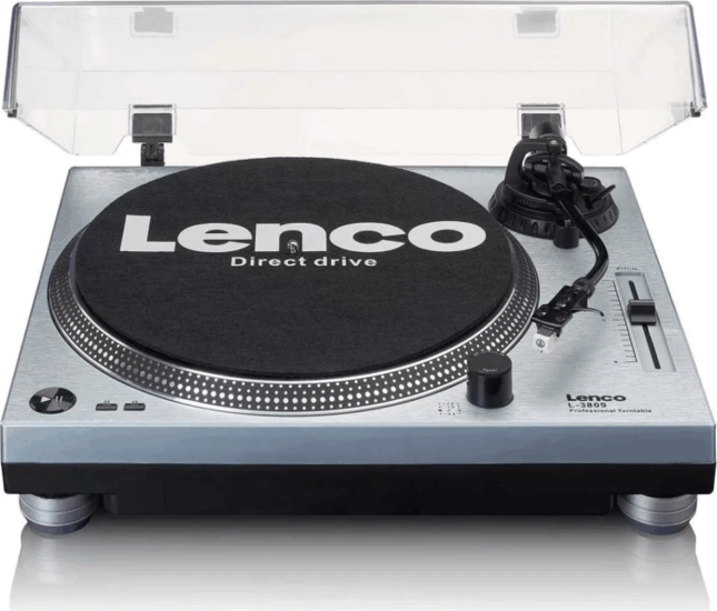Lenco L-3809ME Bakelit Vinyl lemezjátszó - Ezüst