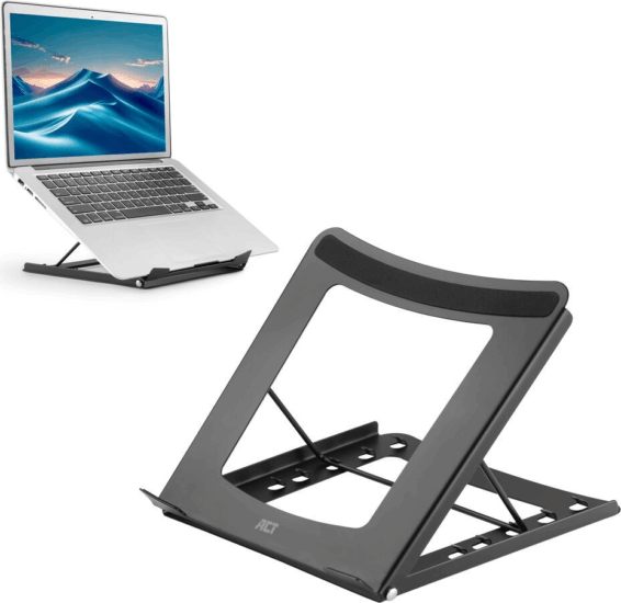 ACT AC8145 Összecsukható / Állítható 15.6" Laptop Asztali Állvány - Sötétszürke