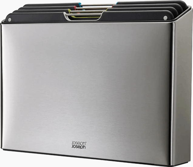 Joseph Joseph 60170 Műanyag 4 darabos vágódeszka készlet Rozsdamentes acél tokban 24 x 34 cm