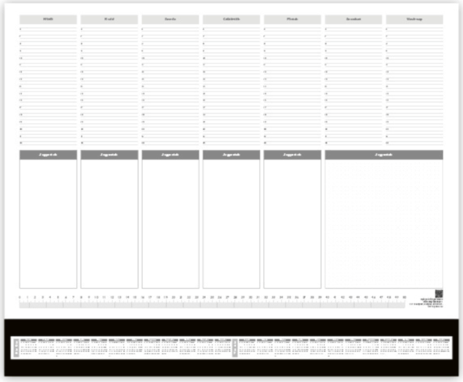 PerioD 2026 A3 Irodai könyöklő 59x41 cm - Fekete PerioD 2026 A3 Irodai könyöklő 59x41 cm - Fekete
