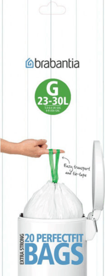 Brabantia PerfectFit Type G Szemetes zsák 30 liter (20 db / tekercs) - Fehér