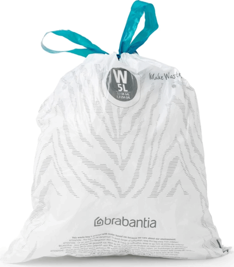 Brabantia PerfectFit Type W Szemetes zsák 5 liter (20 db / tekercs) - Fehér