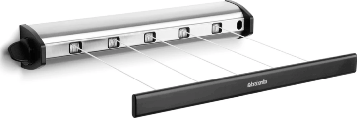 Brabantia 385766 Kihúzható fali ruhaszárító 4.4m - Fekete