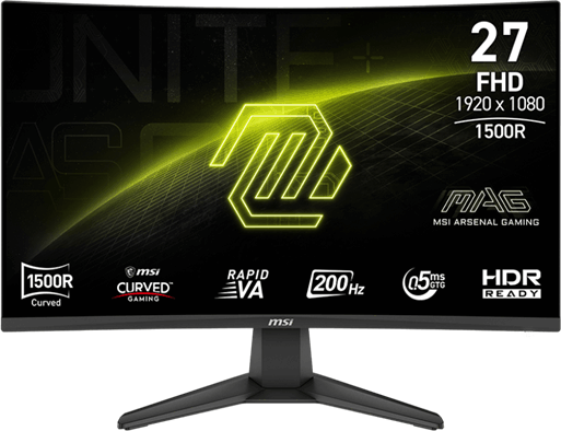 MSI 27" 276CF E20 16:9 FullHD RAPID VA Ívelt Gaming Monitor - Fekete