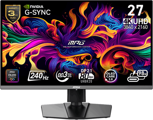 MSI 26.5" MPG 272URX 16:9 UHD VA LED Gaming Monitor - Fekete
