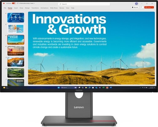 Lenovo 23.8" P24qd-40 ThinkVision 16:9 QHD IPS LED Monitor - Fekete
