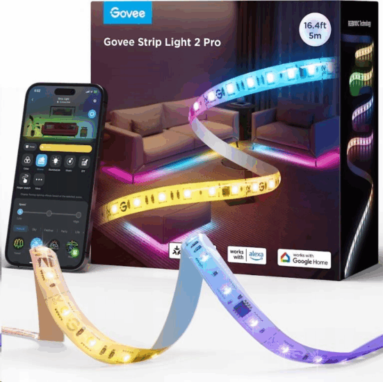 Govee Strip Light 2 Pro Beltéri LED szalag dekoráció 5m - RGBICW