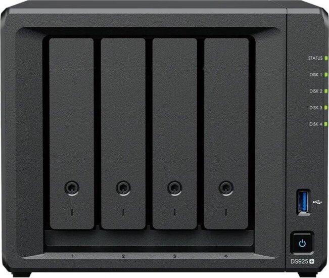 Synology DS925+ 4-rekeszes NAS hálózati adattároló (4GB)