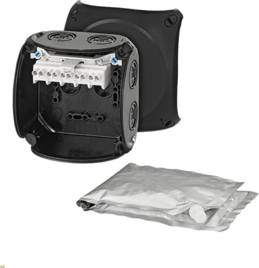 Hensel WP 0404 B Vízálló kábelösszekötő doboz kiöntőmasszával - Fekete