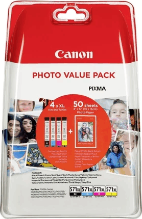 Canon CLI-571XL Eredeti Tintapatron + Fotópapír - Többszínű