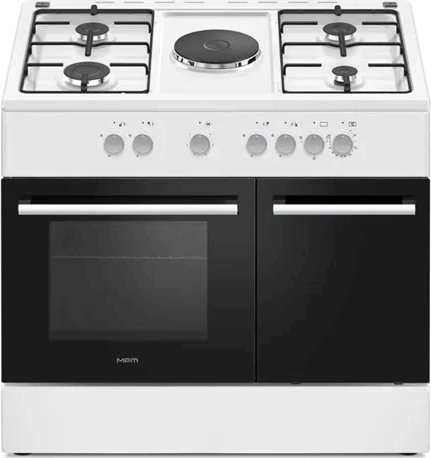 MPM MPM-96-KGE-15 Kombinált 4 Zónás Szabadonálló Gáz/Elektromos Tűzhely - Fehér