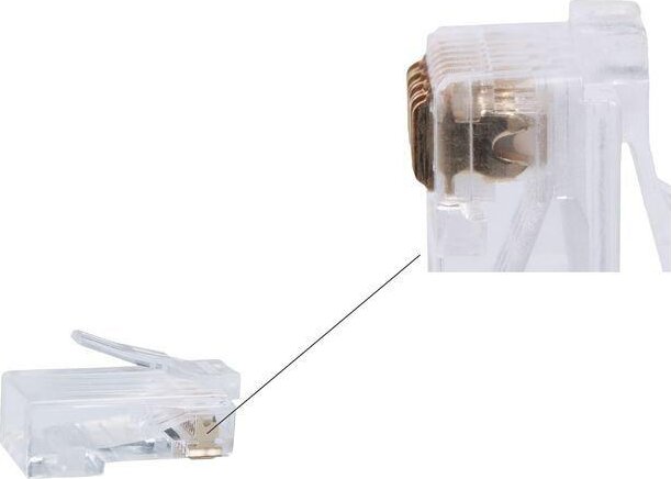 Gembird RJ45 csatlakozó Áttetsző (100db / csomag)