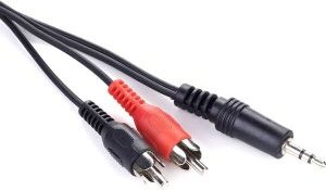 Gembird Jack 3,5mm apa - 2x RCA apa Audio kábel 0.2m