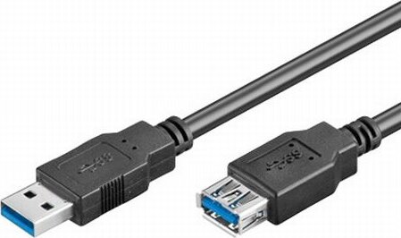 Goobay 93999 USB 3.0 hosszabbító kábel 3m - Fekete