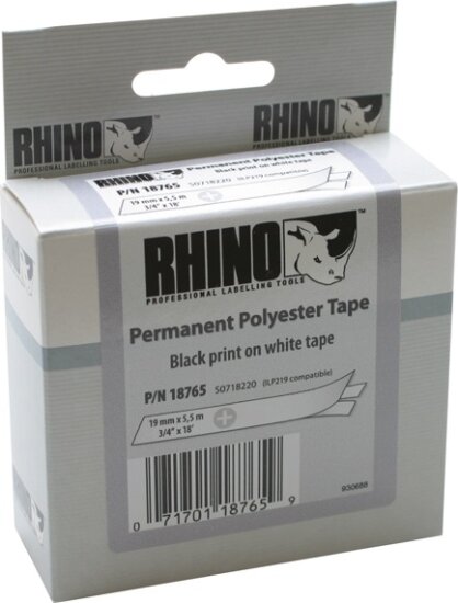 DYMO Rhino poli Feliratozógép szalag 19mm fehér