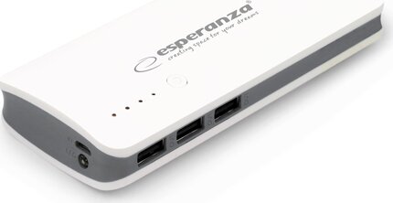 Esperanza Radium Powerbank 8000mAh 10,5W (2.1A / 5V) - Fehér / Szürke
