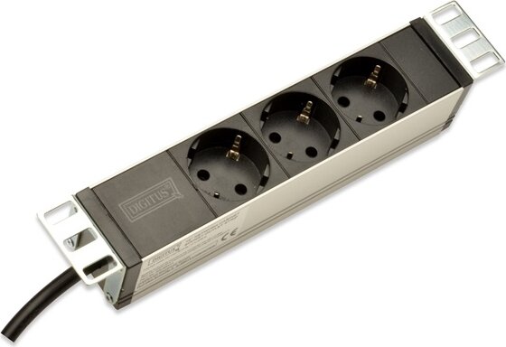 Digitus DN-95411 220V Hálózati elosztó 1U / 10" 3 Schuko aljzattal - Aluminium Digitus DN-95411 220V Hálózati elosztó 1U / 10" 3 Schuko aljzattal - Aluminium