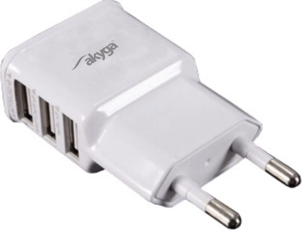 Akyga AK-CH-05 3xUSB 3,1A hálózati adapter Fehér