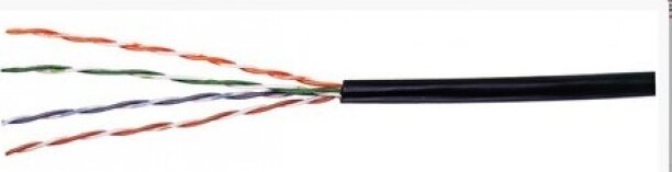 UTK5816-100M UTP CAT5e Feszítőszálas légkábel 100m Fekete