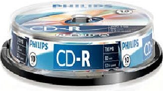 Philips CD-R lemez Hengerdoboz 10 db