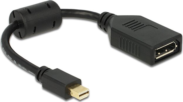 Delock mini Displayport(apa)> Displayport(anya) Fekete Adapter