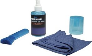 Manhattan 421027 LCD Tisztító Kit, Alkohol Mentes, Tisztító kendővel, ecsettel 200ml