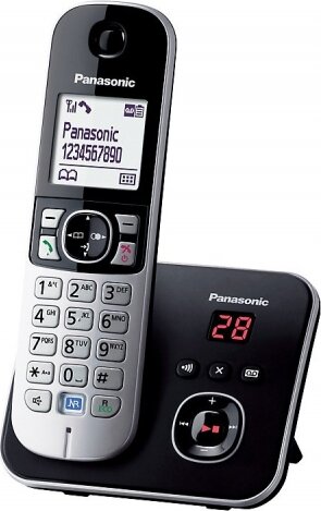 Panasonic KX-TG6821PDB DECT fehér háttérvil. kihang. üzenetrögzítős hívóazonosítós fekete telefon Panasonic KX-TG6821PDB DECT fehér háttérvil. kihang. üzenetrögzítős hívóazonosítós fekete telefon