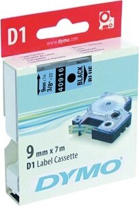 DYMO LM D1 Feliratozógép szalag 9mm fekete betű / kék alap