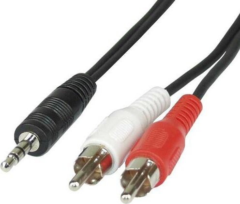 Goobay 50018 3.5mm jack M - 2x RCA M Audiokábel 1,5m Fekete