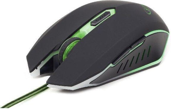 Gembird MUSG-001-G Optikai Gamer Egér - Fekete-Zöld