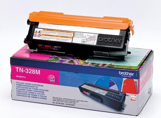 Brother Toner TN-328M, piros, 6000/oldal
